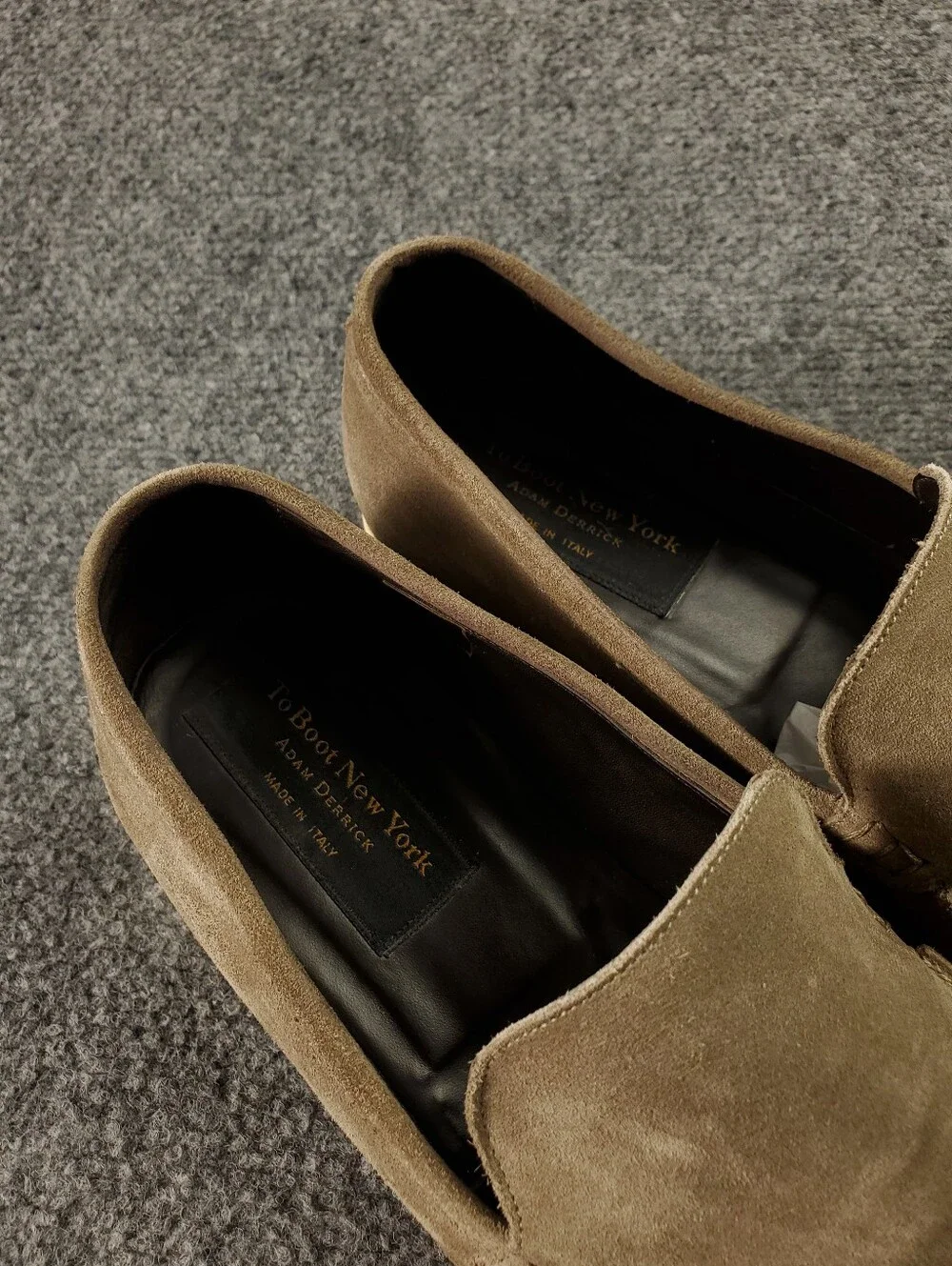To Boot New York Adam Derrick Venetian Loafer 11.5 Suede Taupe Italy Slip On 540